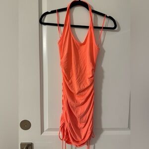 Macie Ruched Halter Dress